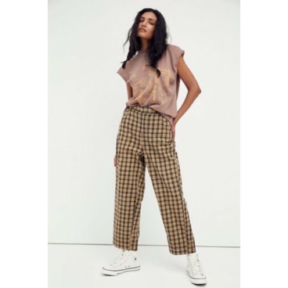 Free People Plaid Pants
